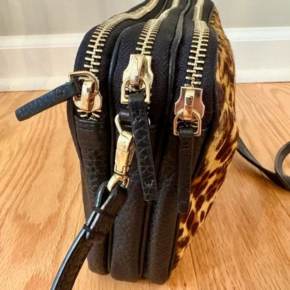Whistles (UK)—LIKE NEW—Leather Leopard Print Crossbody Bag - Picture 4 of 13